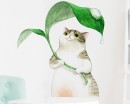 Rain Shelter Kitten Cute Wall Decor 